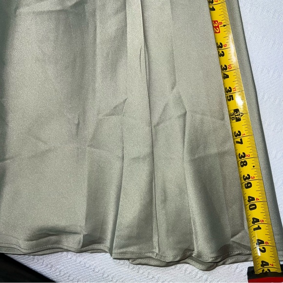 Show Me Your Mumu Verona Maxi Slip Dress M Moss Green Luxe Satin Bridesmaid - Picture 10 of 10